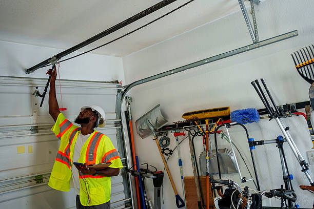 Professional Garage Door Panel Replacement technician working in Edgerton, OH